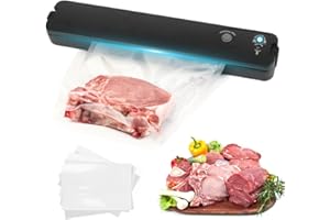 HRKVSK Machine Sous Vide Alimentaire, Appareil de Mise Sous Vide la Cuisine et la Conservation, Scellant Sous Vide, 30 Sacs Sous Vide, Appareil Mise Sous Vide Alimentaire pour Aliments Secs ou Humides