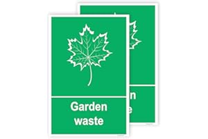 SARA PRINTS Pack of 2 Garden Signs Self Adhesive Waterproof Stickers 150mmx100mm