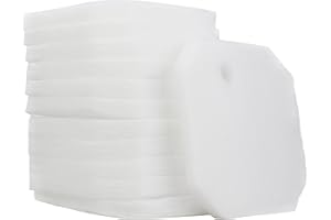 LTWHOME Sin marca Estera de Filtro Esponja de filtrado Fina de Color Blanco de reemplazo para Eheim 2616265 Professional Pro 2 2226/2326/ 2026/2128 y Experience 350 (12 Piezas)