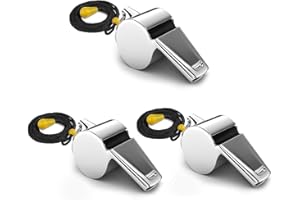 ChaneeHann Pfeife, 3 Stück Edelstahl Trillerpfeife, Profi Whistle mit Ausgezeichnetem Klang, Edelstahl Sport Whistles für Schulsport, Fußball Schiedsrichter, Hundetraining, Sportunterricht