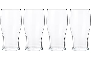 Pasabahce A1-ISCJ-UF2J Tulip Pint Beer Glass, 20oz Capacity, Pack of 4