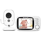 Baby Monitor, Videocamera BOIFUN con schermo da 3.2 '' 750mAh Supporto batteria ricaricabile VOX Visione notturna Visione di 
