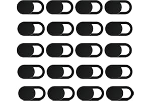 Tiryns Lot de 20 Cache Webcam, Cache Camera Ordinateur Webcam Cover Cache Webcam PC Portable Protection des Données Couverture de Webcam pour Smartphones, Tablettes, Macbook, Laptop Noir