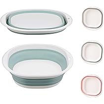 4UBonLife Bacinella Pieghevole, Catino Pieghevole Multiuso Lavabo Portatile Silicone Sano e