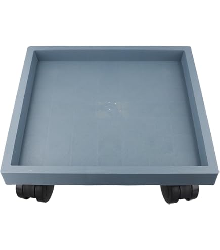STILISTA Rouleau à Plantes WPC 30x30 Cm Charge 100 Kg - Résistant Intempéries Frein Blocable