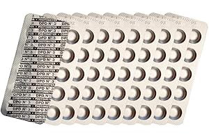 harren24 Pastillas de prueba para fotómetros DPD 1 Cloro, DPD3, DPD4 Oxígeno Activo, Alcalinidad M, CYA, Rojo Fenol Valor en pH Comprobador de agua de piscina 50/100/250/500x (DPD3-100 Pastillas)
