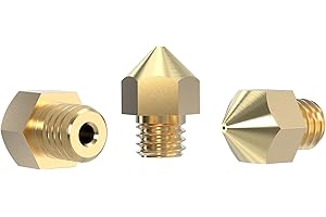 Lufix MK8 Nozzle Messing 0.2 bis 1.0mm für 1.75mm 3D Drucker Filament 3 Stück Düse MK8 Hotend und Extruder Ersatzteile Premium 3D Drucker Zubehör 0.2mm