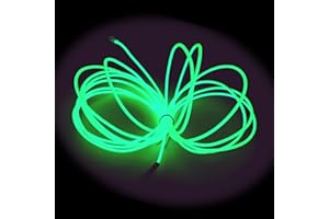 Balabaxer Linea luminosa Verde fluorescente, striscia luminosa al neon portatile del pacchetto batteria 10M, può essere tagliata a volontà, applicabile alla festa, Halloween, decorazione fai da te
