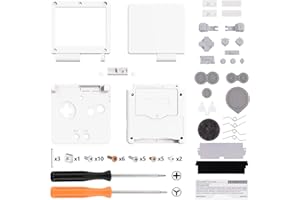 eXtremeRate Full Gehäuse für Nintendo Gameboy Advance SP,IPS Ready Upgraded Hülle & Taste Case Cover Shell Abdeckung Buttons für gba Konsole IPS&Standard LCD(KEIN Konsole&Platine)-Weiß