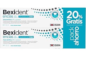 ISDIN Bexident Encías Uso Diario Pasta dentífrica con CPC + Cymenol, Reduce el sangrado y la inflamación por gingivitis en 2 días, Pack ahorro 20% Gratis, 2 x 125ml