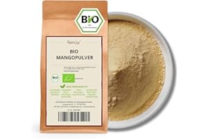 KAMELUR 250g di mango BIO in polvere, frutta BIO in polvere liofilizzata e senza additivi, mango in polvere come trattamento esotico in frullato o porridge - in confezione biodegradabile