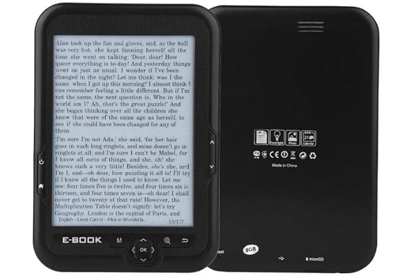 cigemay Lecteur de Livre électronique, Protecteur d'écran en Cuir , Lecteur de Livre électronique à écran Tactile E-Ink HD de 6 Pouces, Fonction de lumière Froide(Noir 8G)