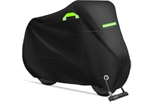 KULAMO Funda para Moto, Cubierta de Moto Impermeable, Cubierta de la Motocicleta Protectora con Banda Reflectante a Prueba de Sol Agua Lluvia Polvo Nieve Excremento de Pájaro al Aire Libre, 245x105x125cm
