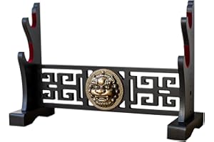 FOXSMZZ Schwerthalter Japanischer Samt gepolsterter Katana Stand Samurai Display Rack Support Alle Tanto Schwerter (Kylin-2)