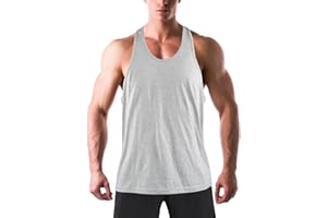 Donason Camiseta de Tirantes Gimnasio para Hombre, Camiseta sin Mangas Culturismo Fitness Deportiva Hombre Camisetas de Tirantes Entrenamiento Tank Top de Algodón