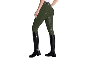 DMVOD Women's Horse Riding Pants Active Silicon Grip Full Seat Breeches for Women Equestrian Pants