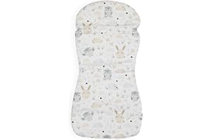 OLO BABY Baby Infant Car Seat Pushchair Insert Liner Universal (Bunny & owl)
