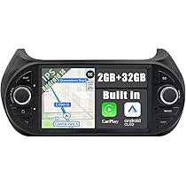 Autoradio Android 14 Per Fiat Fiorino/Qubo/Citroen Nemo/Peugeot Bipper - 2Din Con 2GB/32GB, 4G WiFi, DAB, Bluetooth 5.0, CarPlay E Android Auto - Foto 4