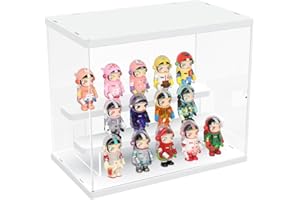 JOODYYOO Joody Vitrina de acrílico para colección, escaparate a Prueba de Polvo con Puerta, Caja de acrílico de mostrador para Figuras, Amiibo, Manga, escaparate para Sala de Estar