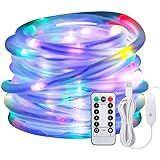 Afufu Luci a Led, Luci a 10 m di cavo USB alimentate, 100 luci del tubo del LED all'aperto con 8 modi, impermeabili IP65, dec