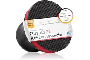‎CHEMICALWORKZ chemicalworkz® Clay Pad (Ø75mm) inkl. Hand Puk Applikator mit Polymerschicht - Clay Bar Ersatz mit extremer Reinigungskraft - Auto Reinigungsknete, Lack Knete Auto, Lackreiniger Knete