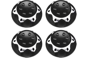 VGOL 4Pcs RC Car 17mm Hex Wheel Nut Anti-Dust Cover Nut Replacement Fit for 1/8 RC Car Model RC Off-Road Truck Compatible With Redcat Compatible With E-Revo, Black