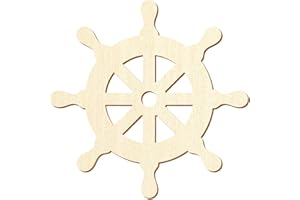 BÜTIC GMBH Holz Steuerrad Lenkrad Rad Ø 3-50cm Streudeko Basteln Deko Wanddeko, Größe:10cm, Pack mit:10 Stück