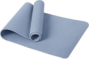 Good Nite Yoga Mat TPE Non-Slip Exercise Fitness Pilates Gymnastics Training Sport Mat Turn Mats Floor Gym with Carry Strap 183 x 61 x 0.6 cm