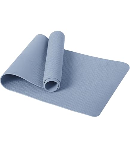 Tappetino Da Yoga Blu In PVC Spesso 6 MM MATCHU SPORTS - Foto 4