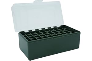 WPW Patronenbox aus robustem Kunstoff mit Klappdeckel für Kaliber .243, Kaliber .300, Kaliber .308 Win Magnum für 50 Patronen