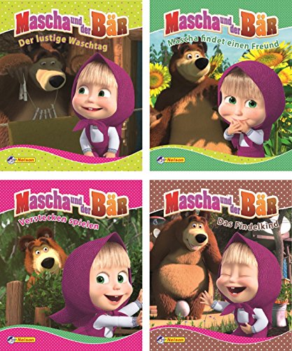 Preisvergleich Produktbild Nelson Mini-Bücher: 4er Mascha und der Bär 1-4