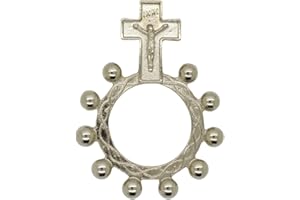 Junker Kirchenbedarf Chapelet Doigt - Dizainier Chapelet en métal argenté