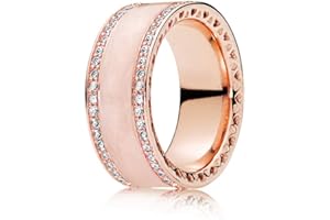 PRAK Damen 925 Sterling Silber Ringe,Einfache Art und Weise glatt Rose Gold Herz Form eleganter Stil Ring für Damen Geburtstagsgeschenk Zubehör von Drittanbietern, 10 (Durchmesser 19,8 mm)
