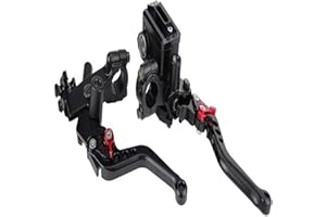 KSTE Motorcycle Brake Lever Universal, Motorcycle Brake Master Cylinder, Clutch Lever, 1 Pair 7/8"(22mm) Universal Motorcycle Brake Clutch Master Cylinder Reservoir Levers