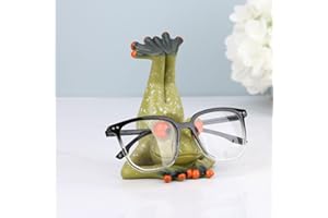 Frfik Frog Figurine Eyeglasses Holder Stand | Resin Frog Figurine Cartoon Style Eyeglass Holder | Glasses Holder For Nightstand | Creative Sunglasses Spectacle Display Rack For Desk Nightstand
