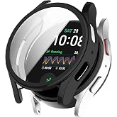 Nanospace Samsung Galaxy Watch7 44MM İle Kılıf Tam Koruma Pc Silikon Yumuşak Kasa Ve Ekran Koruması (siyah)