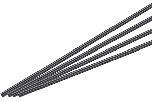 QUARKZMAN Kolfiberstav, 6 mm x 300 mm kolstång för RC-flygplan, DIY, drakar, fyrhjulsvingarrör, armreparationssats, 4-pack