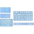 Liquidraw Lettering Stencils Set of 5 Large Alphabet Letters Numbers (30 mm 20 mm 10 mm & 6, 7, 8 mm)