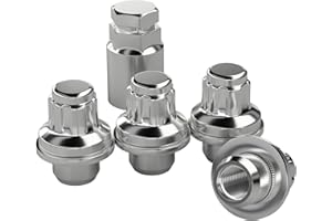 ZOFFI Set of M12x1.5 Locking Wheel Nuts OEM Mag Washer Style Factory Chrome Lug Nut Wheel Locks for Toyota Jaguar Lexus Mitsubishi