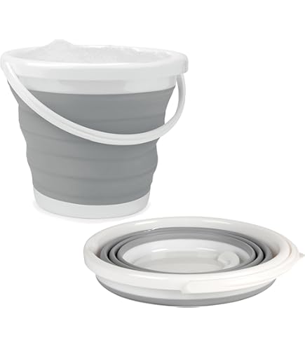 UQMIQURA Faltbarer Eimer 5L - Zusammenklappbarer Wassereimer