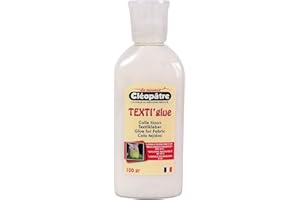 Cléopâtre Cléopâtre-TEX2-100 Forte et définitive pour Textile Tissu, Transparent, colle liquide,