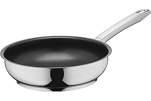 Silit Calabria patelnia ze stali nierdzewnej powlekana indukcyjnie uchwyt ze stali nierdzewnej PFOA do delikatnego smażenia, stal nierdzewna z potrójną powłoką sylitanową, nieprzywierająca, stal