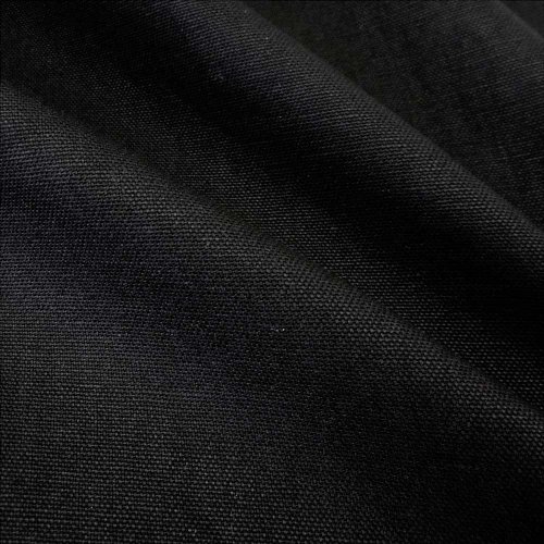 Stoff Meterware Baumwollstoff Panama Canvas schwarz stabil - 2