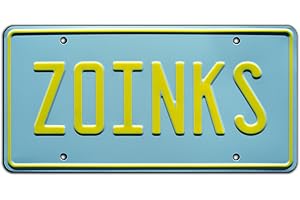 Celebrity Machines Scooby Doo | Zoinks | Metal Stamped License Plate