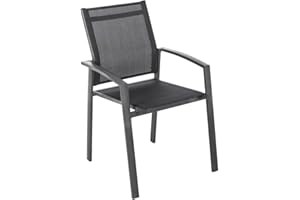 Hespéride - Fauteuil de Jardin empilable Axiome Poivre & Graphite