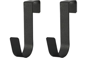 KAXIMON Over Door Hook, 2 Pack Door Hanger Without Nails for Bathroom Kitchen Office - Hangers Hooks Ideal for Bedroom, Bathroom, Wardrobe