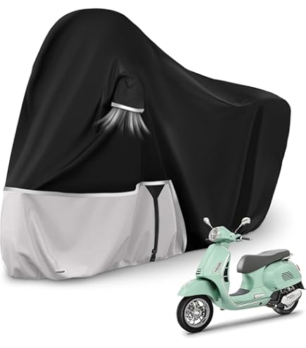 Folding Silver Motorcycle Cover For Vespa GTS 300 I.e. (2014+) - Waterproof & UV Resistant
