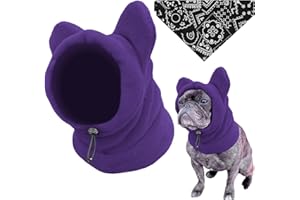 CQQNIU 1 Piece Of Dog Warm Hood, 1 Piece Of Triangle Scarf, Pet Ear Protection Hat, Adjustable Hat, Pet Clothing