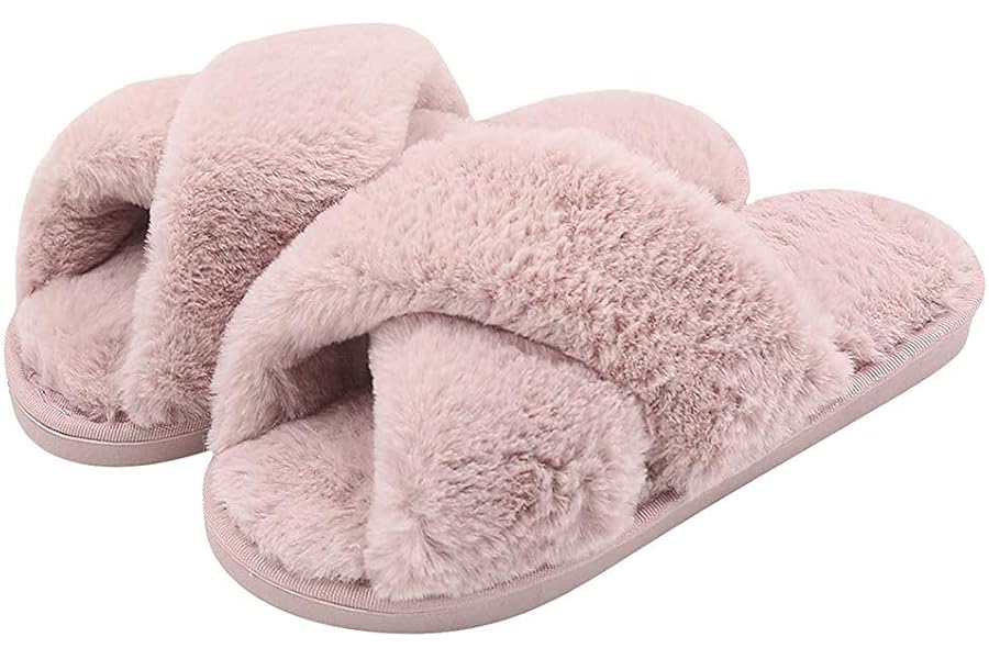 Fadezar Women's Plush Slippers Comfortable Winter Slippers Fashion Shoes Sandals Slippers