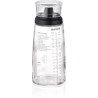 Leifheit Dressing Shaker, hochwertige Glasflasche mit verschiedenen Rezepten für Salatdressings, Messbecher mit…